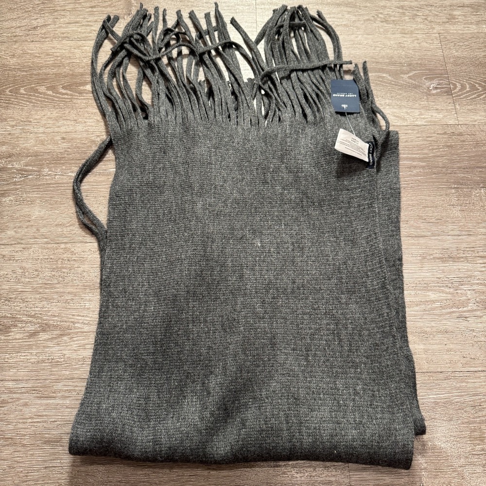 Lucky Brand Scarf‎ Gray Size L64" x W15" Model #YLTP00006 Fringe Ends NWT Luxury